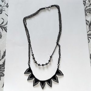 Double black necklace